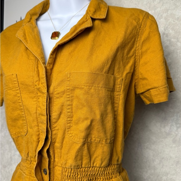 Universal Thread Mustard Button-Up Dress - Picture 5 of 16